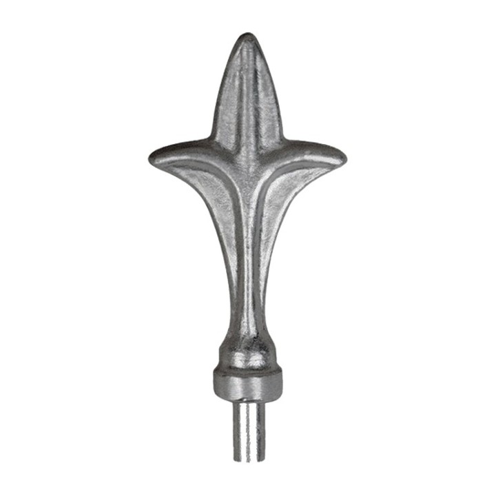 Pointe de lance fleur de lys aluminium 145mm avec embout ø16mm