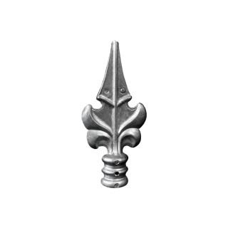 Pointe de lance nervurée en aluminium 70mm avec trou ø16mm
