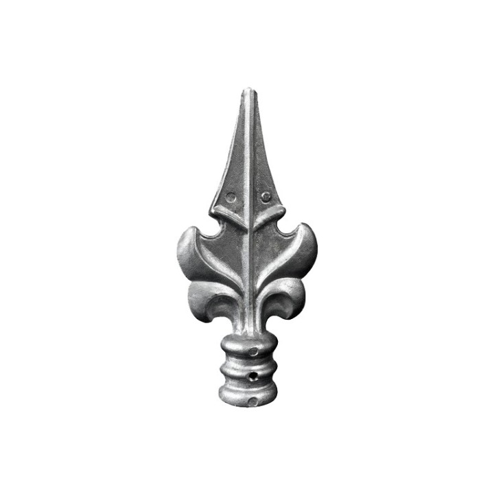 Pointe de lance nervurée en aluminium 70mm avec trou ø16mm