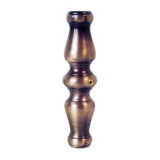 Garnitures en laiton poli patiné verni hauteur 140mm ronds ø16mm