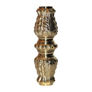 Garniturs hautes laiton poli verni avec vis M5 haut.130mm ø16mm