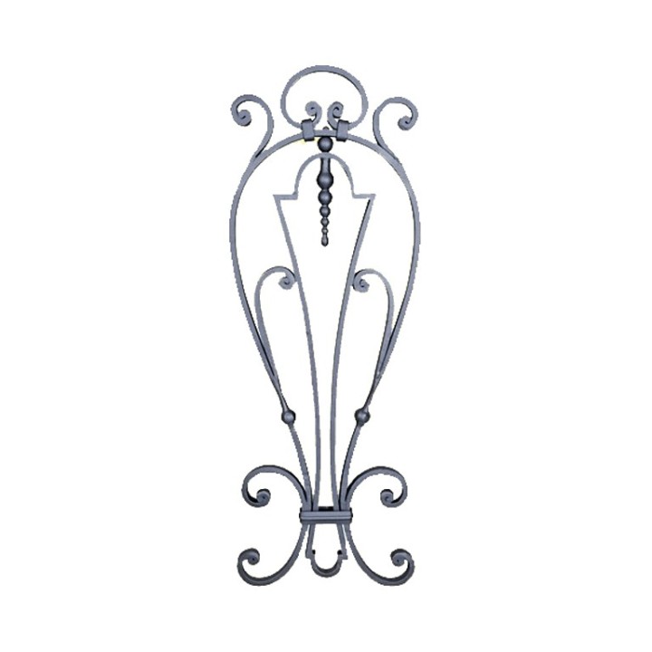 Panneaux déco fer forgé finitions boules grenaillé 300x850 ø12mm