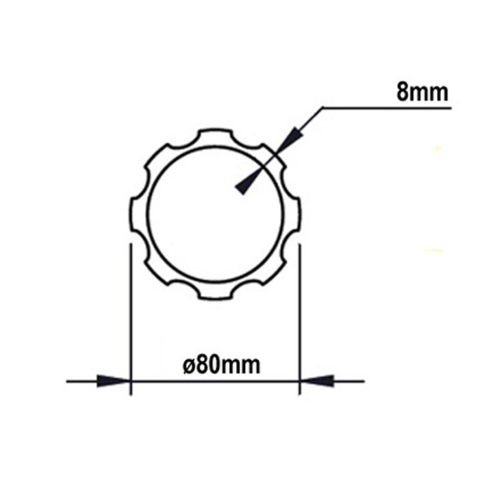 Fut de poteau modulaire en aluminium Ø80 ou Ø100, en 2,5m ou 3m