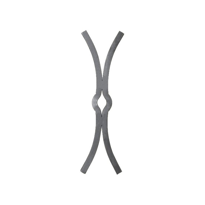 Clefs de tirants en acier forgé en forme de X 600 ou 900mm 25x25