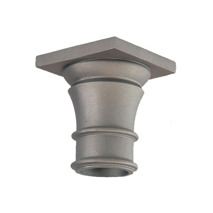 Embase lisse avec plaque de poteau modulaire Ø80mm ou Ø100mm