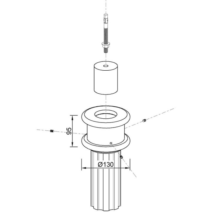 Rondelles type archi  pour tubes lisses ou cannelés Ø80 ou Ø10mm