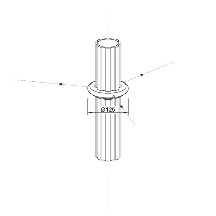 Bagues courtes archi pour tubes lisses ou cannelés Ø80 ou Ø100mm