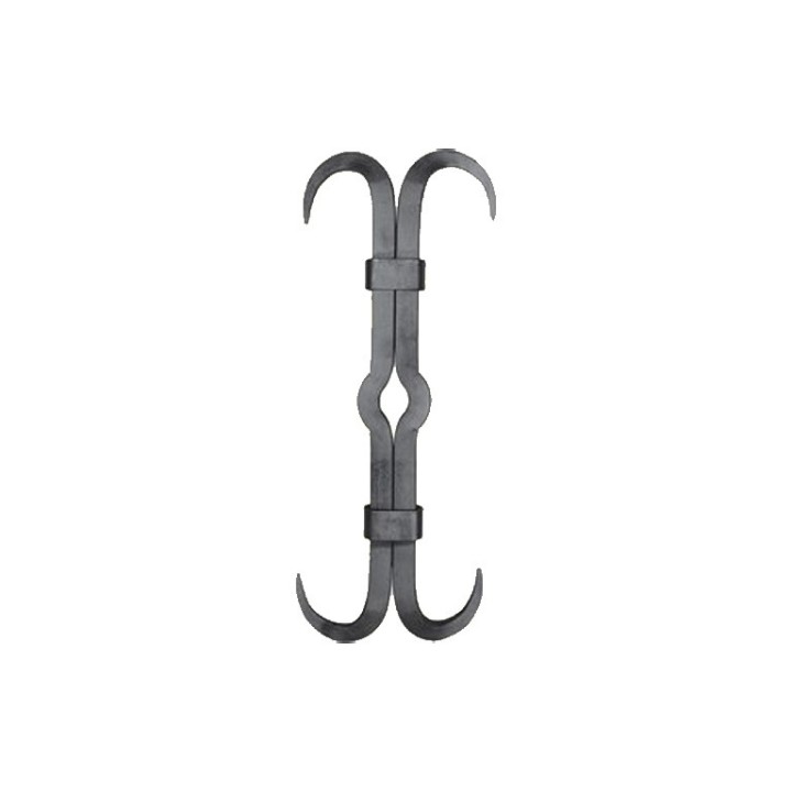 Clefs de tirants en acier forgé en forme de X 650mm carré 30x30mm