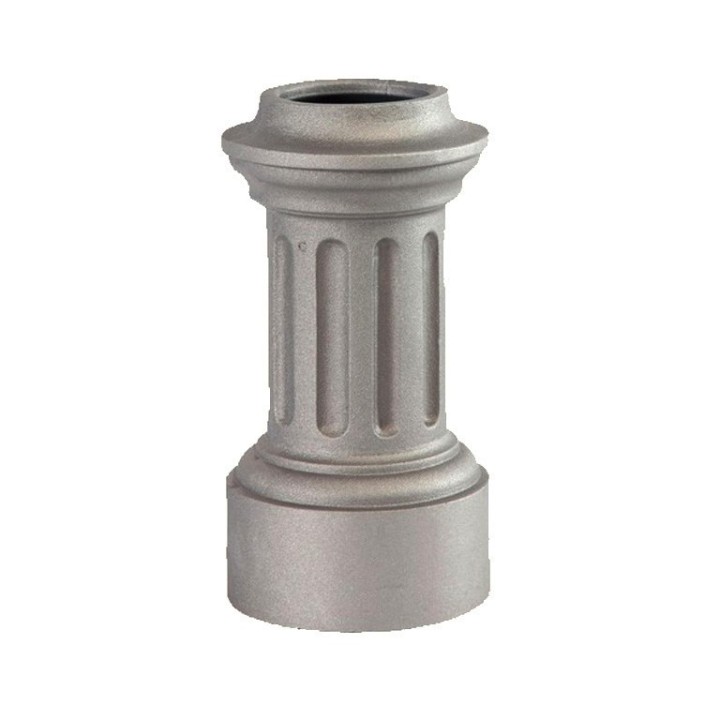 Embase moyenne pour tube lisse ou cannelé Ø80mm pour poteaux