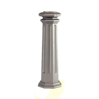 Embase haute 655mm pour tubes Ø80mm pour poteaux modulaires