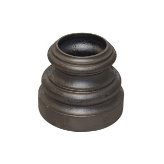 Embase ou chapiteau en fonte pour tube acier Ø100mm haut.190mm