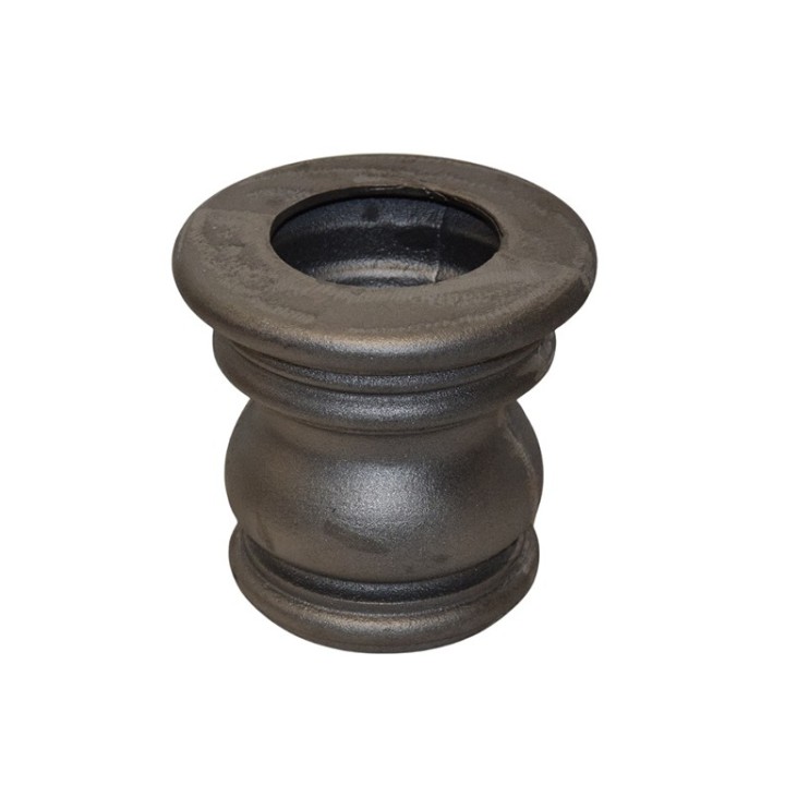 Embase ou chapiteau en fonte pour tube acier Ø100mm haut.190mm