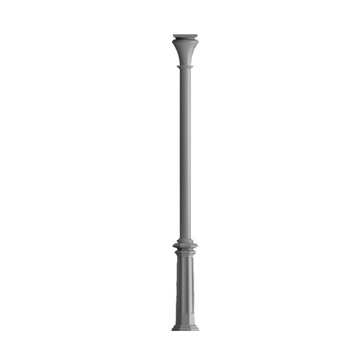 Ensemble poteau colonne en fonte d'alu Ø80mm hauteur 3235mm