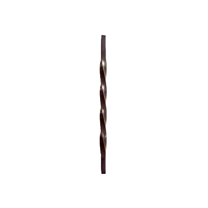 Balustres, barreaux torsadés acier 12x12mm longueur 350 à 1200mm
