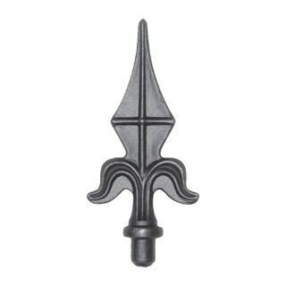 Pointe, fer de lance en acier à souder 130mm à 190mm, fleur de lys