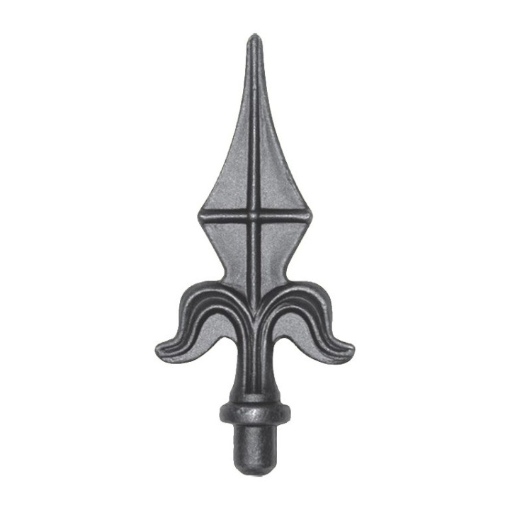 Pointe, fer de lance en acier à souder 130mm à 190mm, fleur de lys