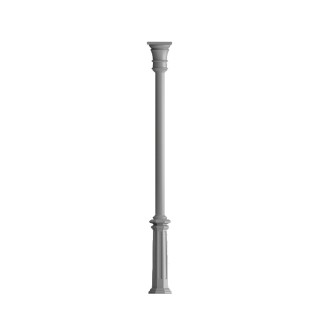 Ensemble poteau colonne fonte d'alu Ø100mm cannelée htr. 3,235m