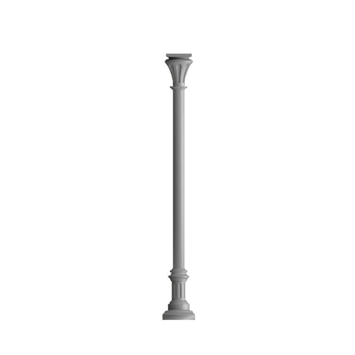 Ensemble poteau colonne en fonte d'alu hauteur 3235mm Ø80mm
