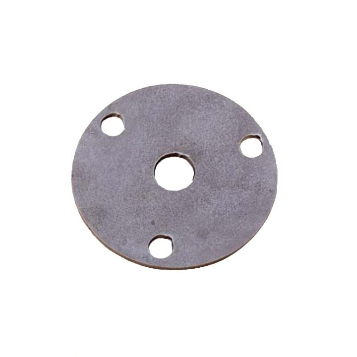 Plaque de fixation à fixer au sol par tire-fonds. Extérieur Ø100x5mm