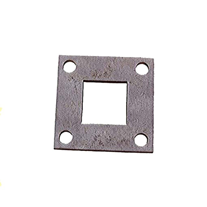 Plaque de fixation pour tube carré de 35x35mm. Extérieur 80x80x5