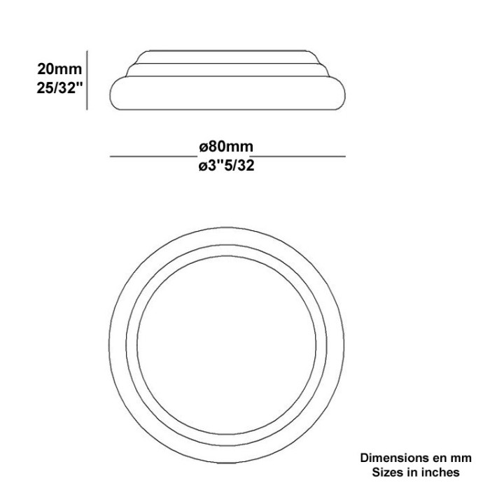 Cache scellement ronds acier forgé Ø80 ou 120mm sont livrés pleins