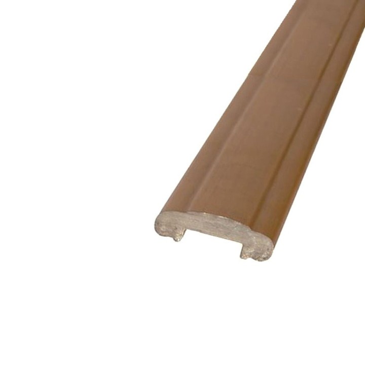 Main courante en laiton à finir de polir section 45x14mm lgr 2m