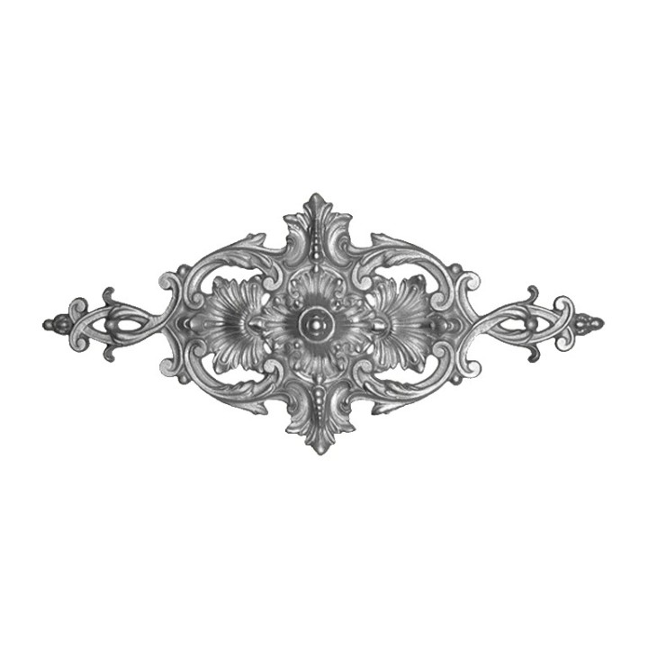 Palmette décorative fonte ou alu largeur 720x350 trous borgnes M6