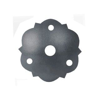 Rosace décorative en acier Ø 90mm percé trou central Ø14,5mm