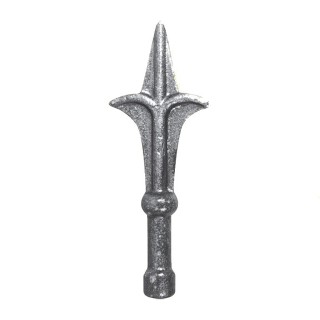 Pointe, fer de lance en acier à souder 130mm, estampés, fleur de lys