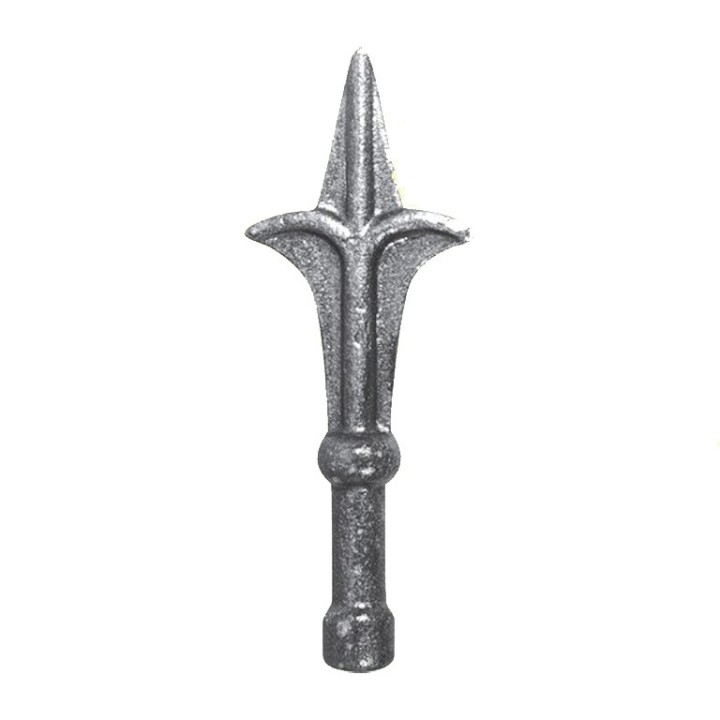 Pointe, fer de lance en acier à souder 130mm, estampés, fleur de lys