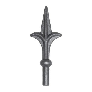 Pointe, fer de lance en acier à souder 130mm à 160mm, fleur de lys