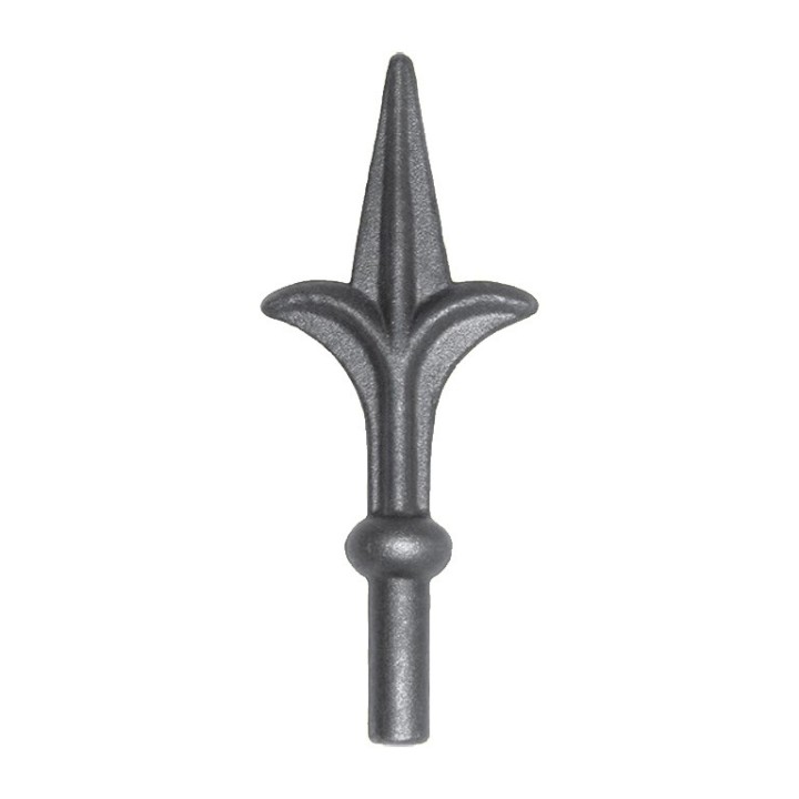 Pointe, fer de lance en acier à souder 130mm à 160mm, fleur de lys