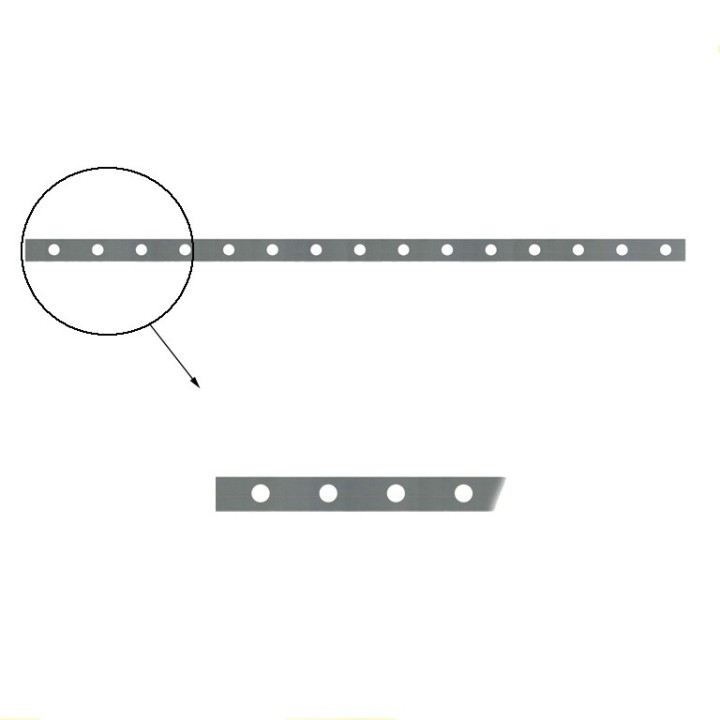 Barres 40x8mm 2 m avec 15 ou 16 trous de barreaux Ø16 ou Ø20mm
