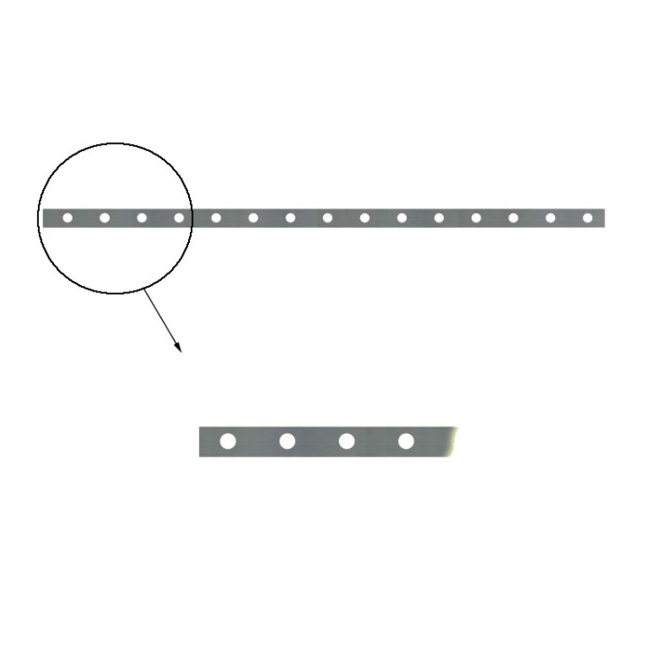 Barres 30x8mm avec 16 ou 17 trous ronds Ø12mm entraxe 106 ou 112