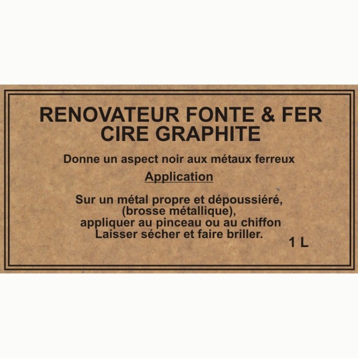 Bidon de 1 litre de produit traitement cire graphitée noire métaux