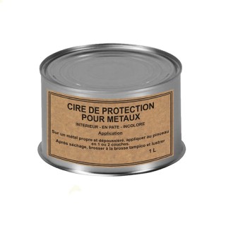 Bidon de 1 litre de produit traitement cire incolore pour métaux