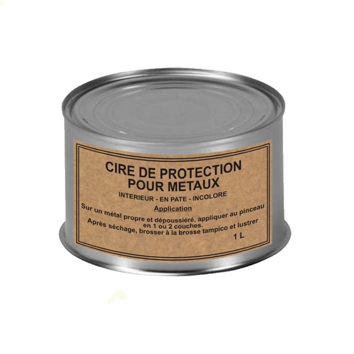 Bidon de 1 litre de produit traitement cire incolore pour métaux
