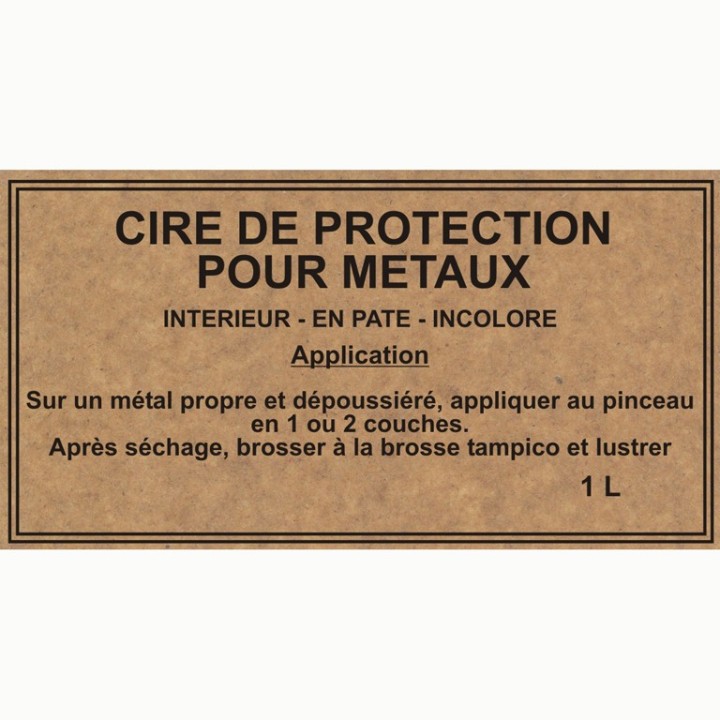 Bidon de 1 litre de produit traitement cire incolore pour métaux