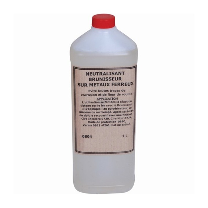 Bidon de 1 litre de produit neutralisant brunisseur pour métaux