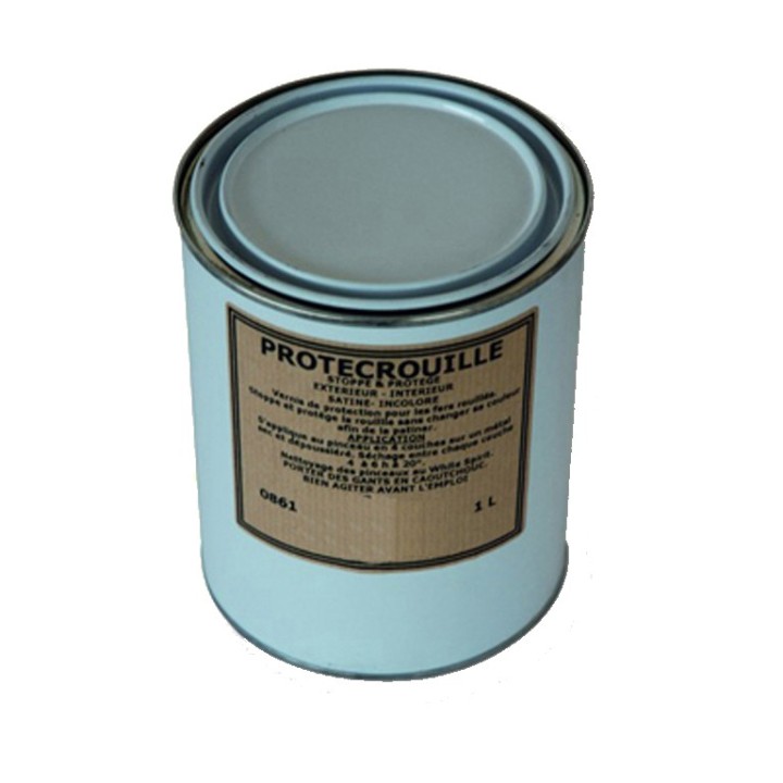Bidon de 1 litre de produit vernis de protection pour métaux ferreux