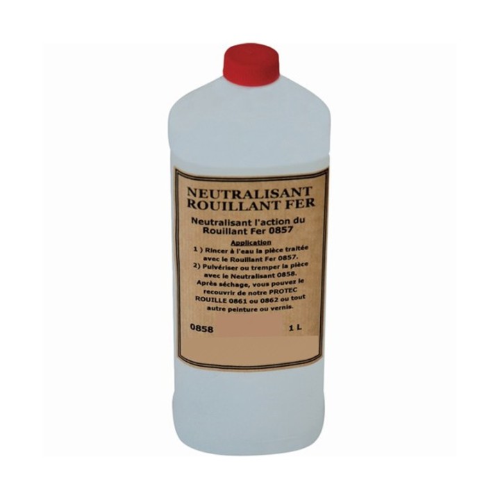 Bidon de 1 litre de produit neutralisant le rouillant pour les métaux