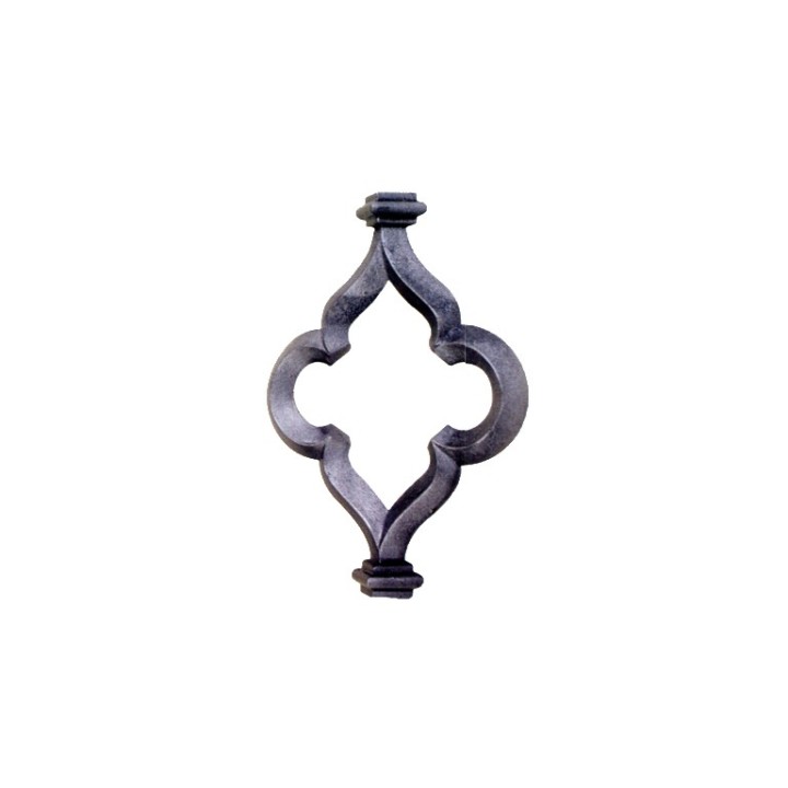 Garniture en fonte de balustre Ø16mm 225x175mm ? 16 losange