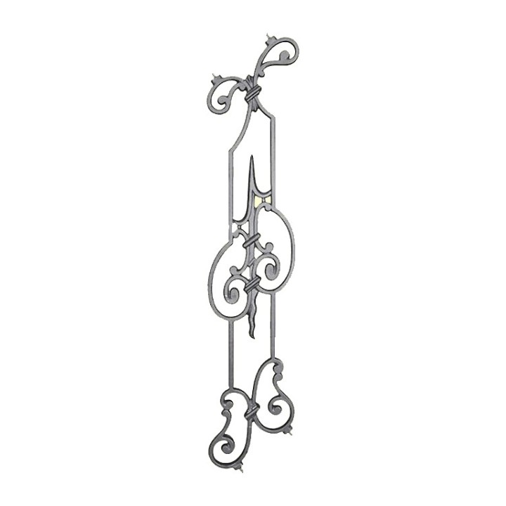 Balustre en fonte pour escaliers hauteur 860x200mm avec inserts