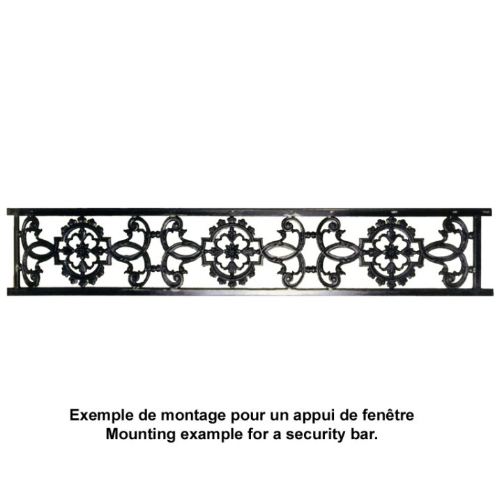 Décor fonte 460x200mm pour combler les vides des appuis fenêtres