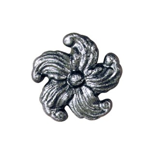 Rosace en acier de forme spiralée 68x68mm pour la décoration