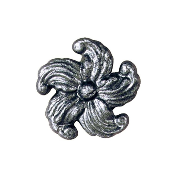 Rosace en acier de forme spiralée 68x68mm pour la décoration