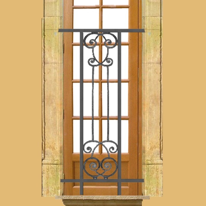 Balustrades garde-corps Amboise fonte GS largeur 540mm à 2200mm