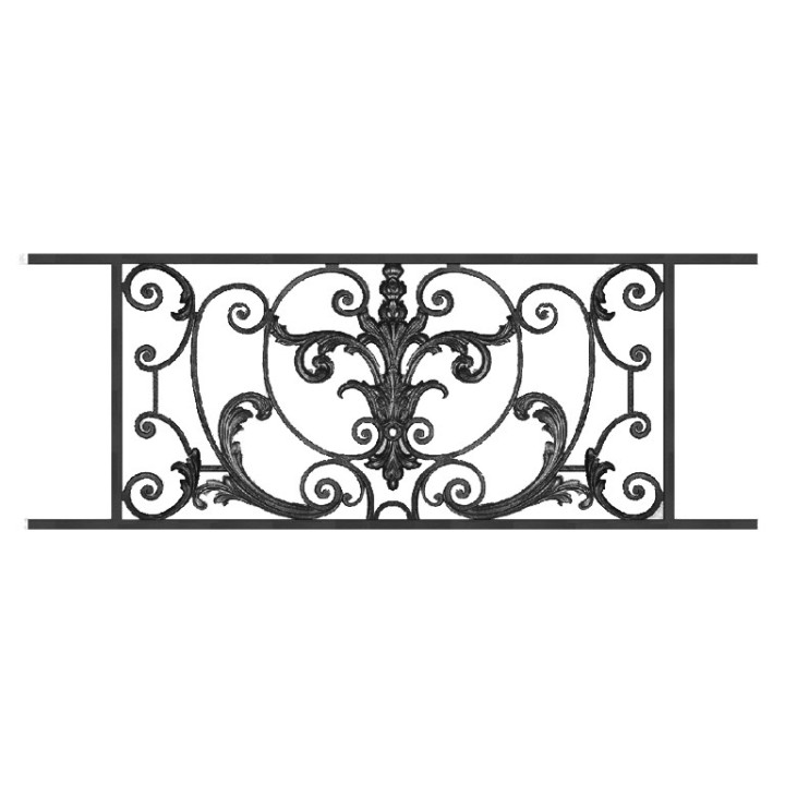 Garde-corps modèle Amboise en fonte GS largeur 1320 à 1750mm