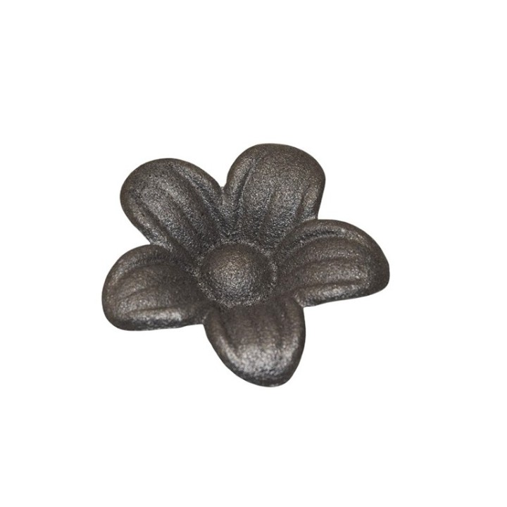 Rose ouverte et épanouie en aluminium Ø80mm hauteur 25mm