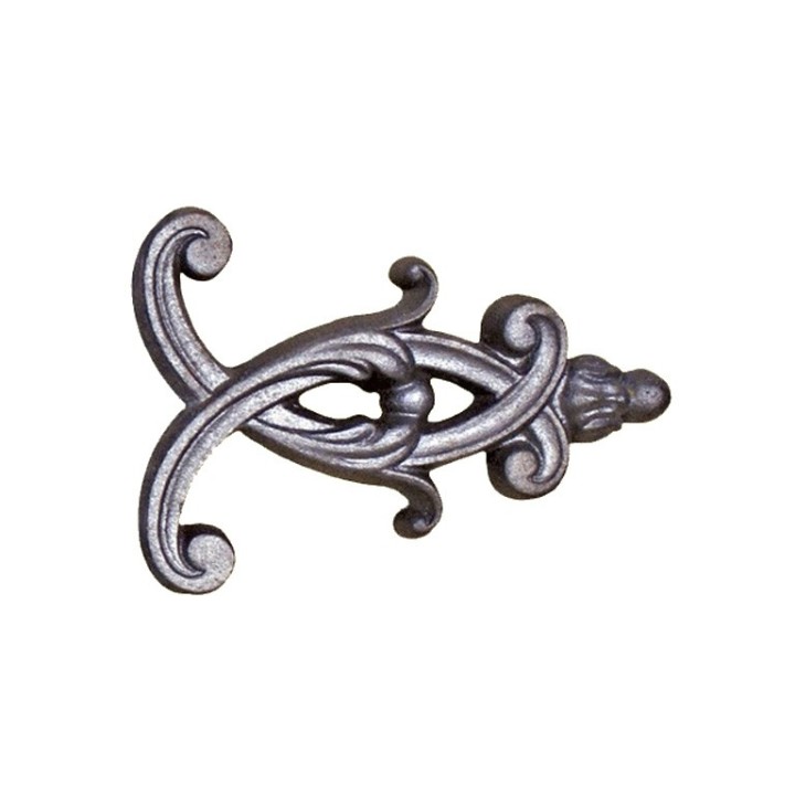Décor d'angle palmette en fonte ou fonte zinguée largeur 180x140